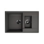 Мойка для кухни кварцевая Ulgran Quartz Prima 780-09, асфальт, 1,5 чаши
