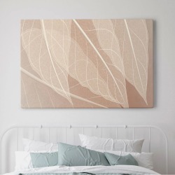 Интерьерная картина "Фрагменты листьев" на холсте, большая, размер 50 на 80