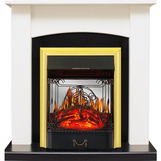 Каминокомплект Baltimore - Слоновая кость, черный с очагом Majestic FX M Brass #1