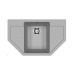 Мойка для кухни из искусственного камня Ulgran U-609-342, графит