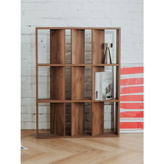 Узкий стеллаж стенки под 45 градусов стандарт, 1000х1054х150 мм, Дуб крафт табак #8