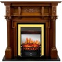 Каминокомплект Oxford - Орех с очагом Fobos FX M Brass