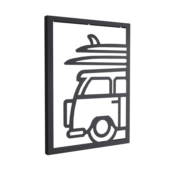  Картина Camper [ ретро-фургон с досками ], 43х33х2 см #3