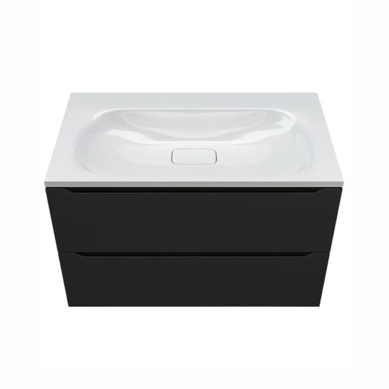 Раковина для ванной Uperwood Sunrise 80 см, белая глянцевая без отверстия под смеситель #6