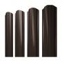 Штакетник Полукруглый "Slim" 100мм фигурный срез 0,45 Print Elite Coffee Wood