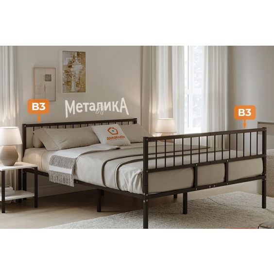 Основание база кровати Металика 180х190 см, Черный металл #7