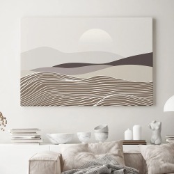 Интерьерная картина "Сумерки в пустыне" на холсте, большая, размер 80х115 см