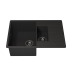 Кухонная мойка кварцевая Uperwood Quartz UPD-05-04, прямоугольная двухсекционная, черная