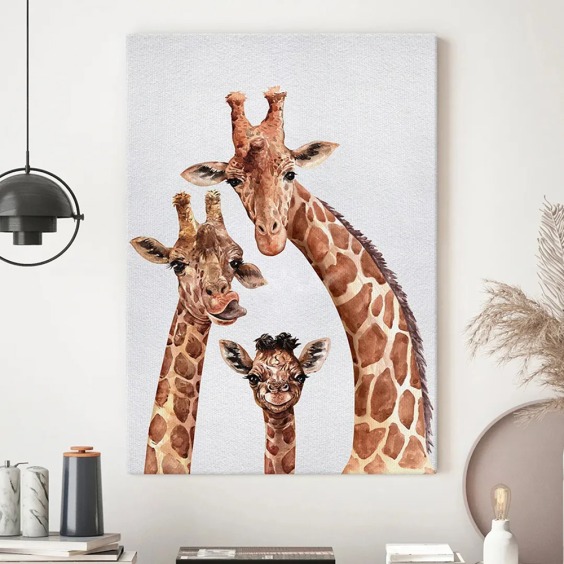 Картина на стену большая на холсте интерьерная "Жирафы", размер 90х60 см #7 Картина на стену большая на холсте интерьерная "Жирафы", размер 90х60 см #7