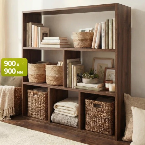 Стеллаж КВ-90, Дуб табак #1 Стеллаж КВ-90, Дуб табак #1