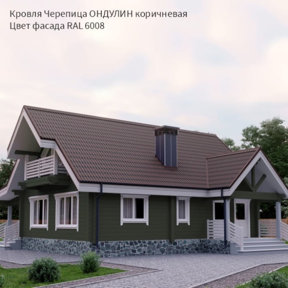 Черепица Ондулин 1.95х0.95 м, коричневый #4