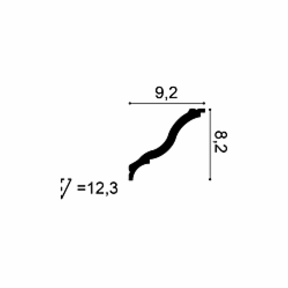 Плинтус потолочный CB503N Orac из полиуретана, 2000х82х92 мм #2 Плинтус потолочный CB503N Orac из полиуретана, 2000х82х92 мм #2