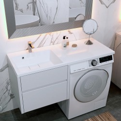 Раковина над стиральной машиной с крылом справа Paola Magenta 120,5х50х17,8 см
