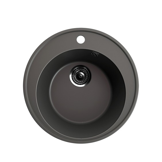 Мойка для кухни кварцевая Ulgran Quartz Nora 485-09, асфальт #1