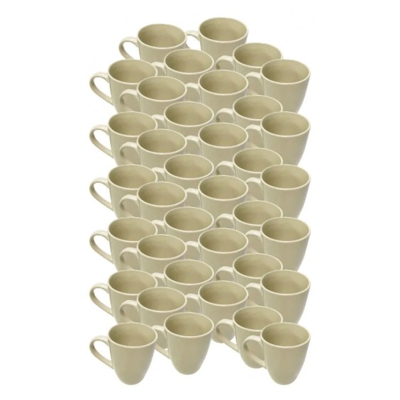 Кружка для чая керамическая глянцевая Office 330мл, Слоновая кость (36шт) #1