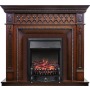 Каминокомплект Alexandria - махагон коричневый антик с очагом Fobos FX Black