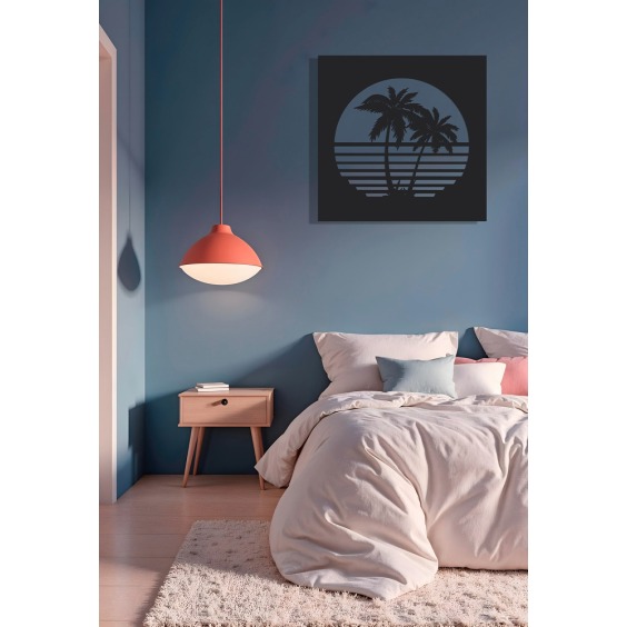 Картина Vice City [ тропический закат ], 45х45х2 см #4