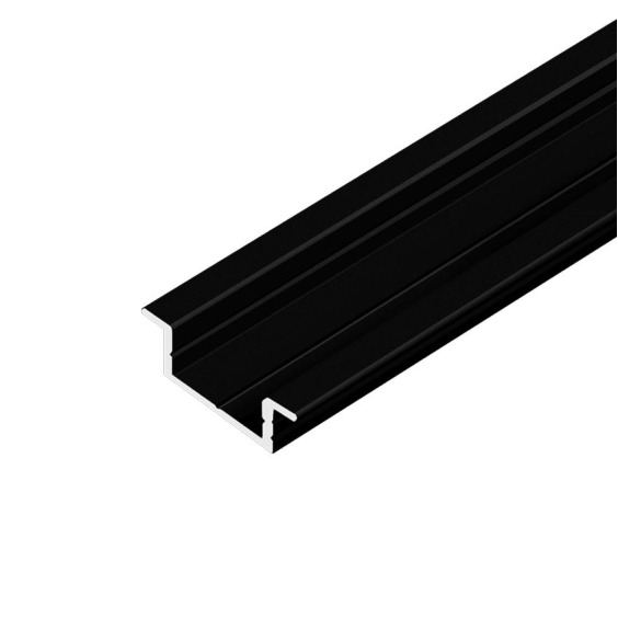 Профиль врезной AQ Form для LED лент 15/21x7, Черный,  L=3000 мм #1