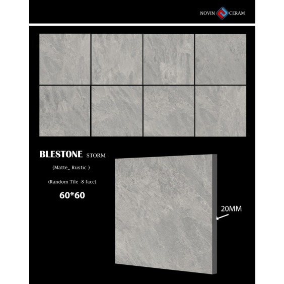 Утолщенный керамогранит Blestone Storm Maat Rustic, 600х600х20 мм #2