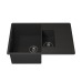 Кухонная мойка кварцевая Uperwood Quartz UPD-05-03, прямоугольная двухсекционная, черная
