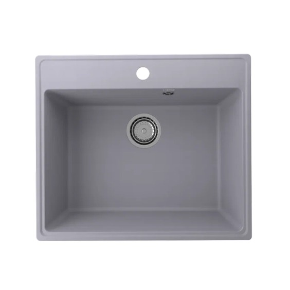 Мойка для кухни кварцевая Ulgran Quartz Forte 580-05, бетон #1