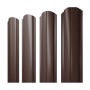 Штакетник Полукруглый "Slim" 100мм фигурный срез 0,45 PE-Double RAL 8017 Шоколад