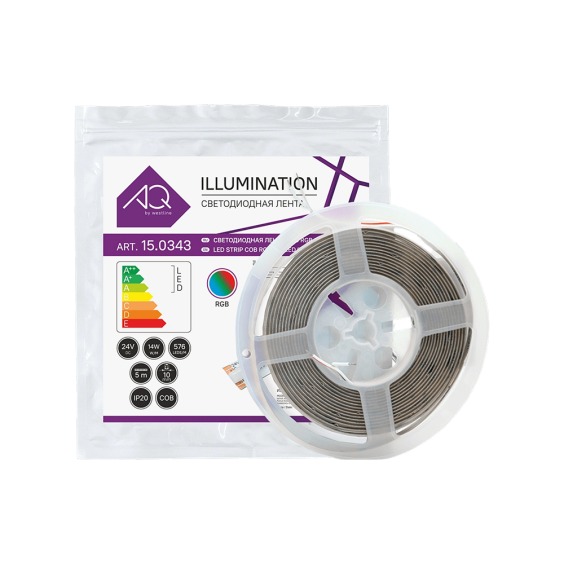 Лента светодиодная AQ LED-Line COB RGB 576 LED/м 24V 14W/м 10мм IP20 5м #2 Лента светодиодная AQ LED-Line COB RGB 576 LED/м 24V 14W/м 10мм IP20 5м #2