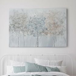 Интерьерная картина "Три березки" на холсте, большая, размер 40х60 см