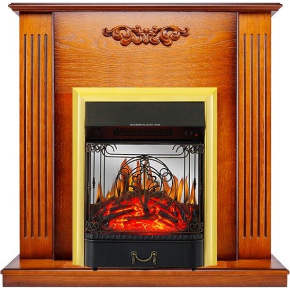 Каминокомплект Lumsden - Дуб антик с очагом Majestic FX M Brass #1