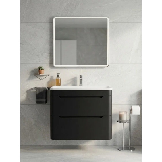 Тумба под раковину для ванной Uperwood Ocean подвесная, 80 см, черная #4
