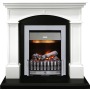 Каминокомплект Langford - Белый с черным с очагом Danville Chrome FB2