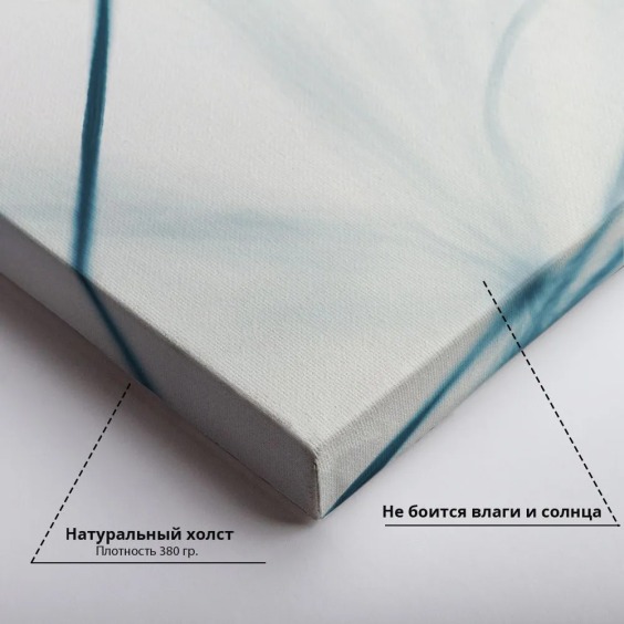 Интерьерная картина "Голубые одуванчики" на холсте, большая, размер 60х90 см #3