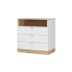 Комод 3 ящика Юкки КМ 3Я 900 (900х910х550) Фасад Белый/Корпус Дуб делано