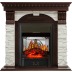 Каминокомплект Dublin - Темный дуб / Сланец белый с очагом Majestic FX M Black