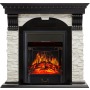 Каминокомплект Dublin - Венге / Сланец белый с очагом Majestic FX Black