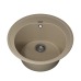 Кухонная мойка кварцевая Uperwood Quartz UPD-01-02, круглая, бежевая