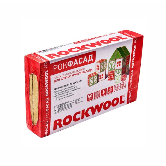 Утеплитель Rockwool Рокфасад 1000х600х100 мм, 2 шт. уп #2