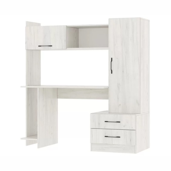 Письменно-компьютерный стол ПКС-7 Крафт белый #1