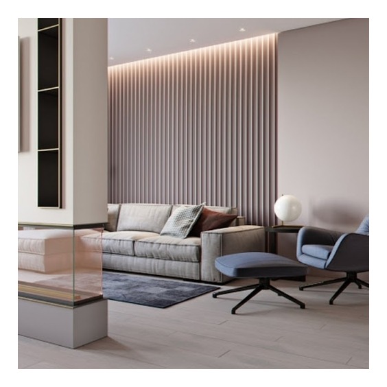 3Д Панель гипсовая "Рейка вогнутая" Брекчия, Белый, 500х500х25 мм #5 3Д Панель гипсовая "Рейка вогнутая" Брекчия, Белый, 500х500х25 мм #5