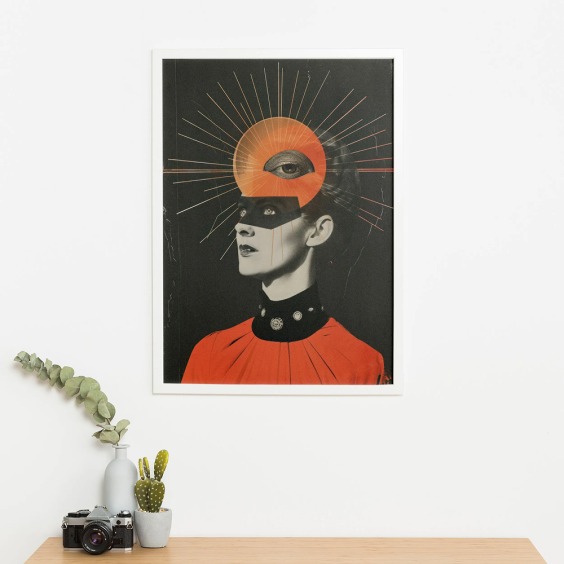 Интерьерная картина "Третий глаз" на холсте, большая, размер 90х60 см #6