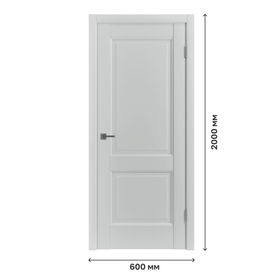 Дверное полотно Emalex 2 Steel, 600х2000 мм #1