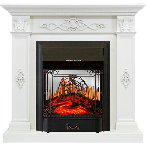 Каминокомплект Derby - Белый дуб с очагом Majestic FX M Black #1