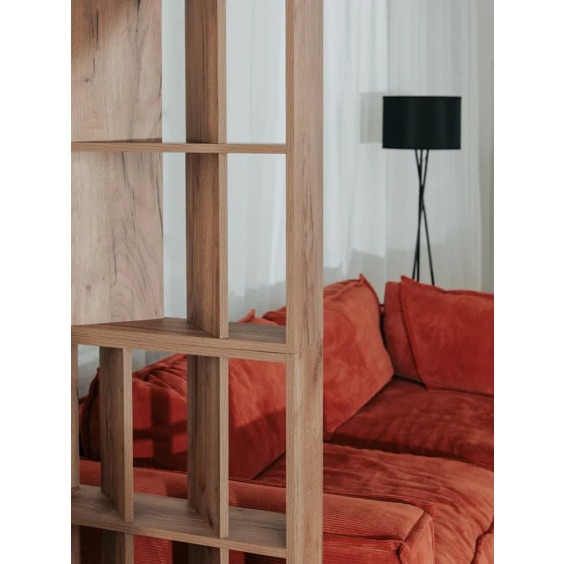 Узкий стеллаж стенки под 45 градусов мини, 800х1054х150 мм, Дуб крафт табак #13