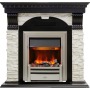 Каминокомплект Dublin - Венге / Сланец белый с очагом Chesford