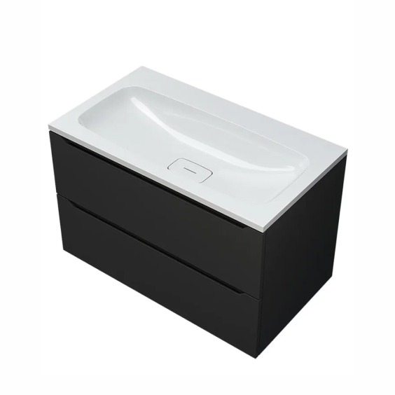 Раковина для ванной Uperwood Smile 80 см, белая глянцевая без отверстия под смеситель #7