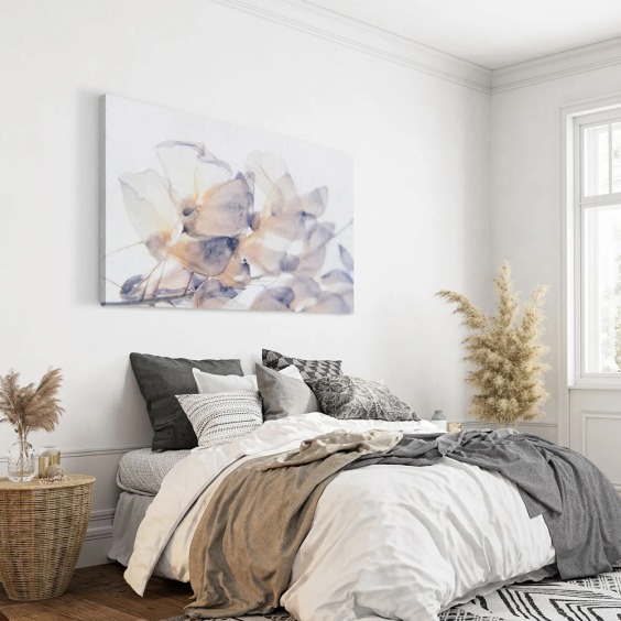 Интерьерная картина "Воздушные цветки" на холсте, большая, размер 40х60 см #6