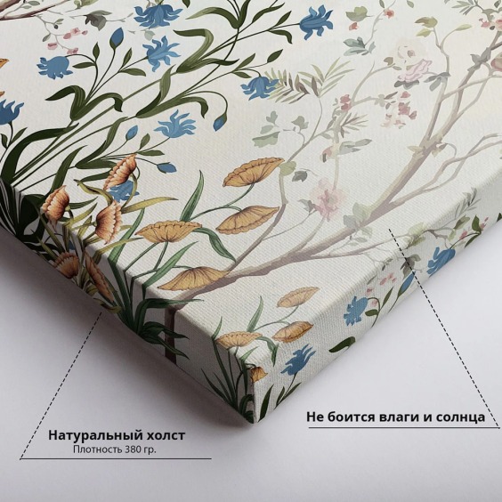 Интерьерная картина "Колибри в поле" на холсте, большая, размер 30х45 см #4 Интерьерная картина "Колибри в поле" на холсте, большая, размер 30х45 см #4