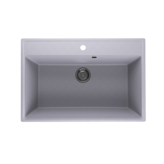 Мойка для кухни кварцевая Ulgran Quartz Forte 760-05, бетон #1