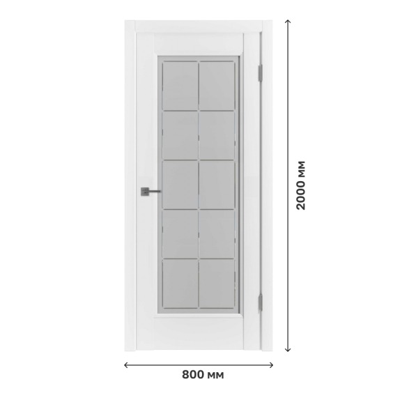 Дверное полотно Emalex 1 Ice со стеклом Crystal Cloud, 800х2000 мм #1 Дверное полотно Emalex 1 Ice со стеклом Crystal Cloud, 800х2000 мм #1
