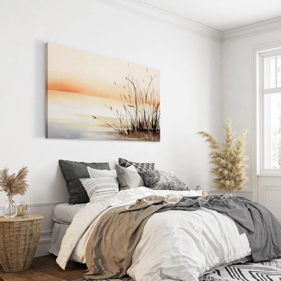 Интерьерная картина "Утренняя гладь" на холсте, большая, размер 60х90 см #2